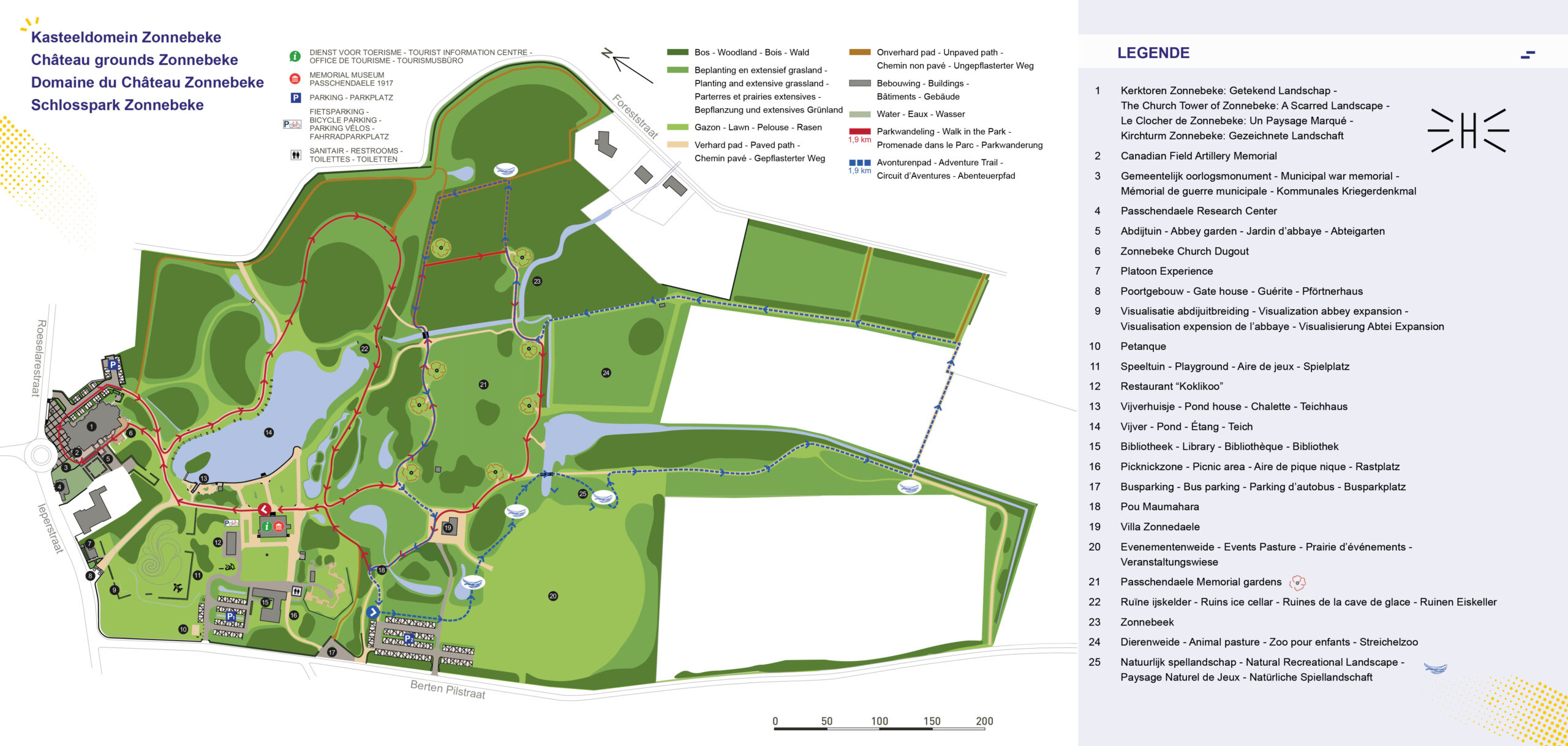 Map of Chateau Grounds Zonnebeke